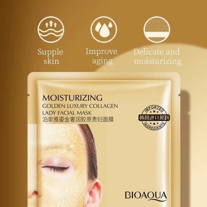 BIOAQUA%20Golden%20Luxury%20Collagen%20Lady%20Facial%20Sheet%20Mask%20-%20Image%203