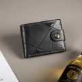 Balebaily PU Leather Men Wallets Short Multi-Card Trifold Wallet For Men's. 