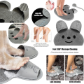 Silicone Foot Shower Massager with Non-slip Suction Cups, Bath Scrubber Cleaner Pad, Foot Massage Improve Circulation Reduce Pain Acupressure Mat for Feet, Rub Back Massage Brush Cleaning Bathing Tool Dead Skin Removal For Exfoliating Achy Large & Medium. 
