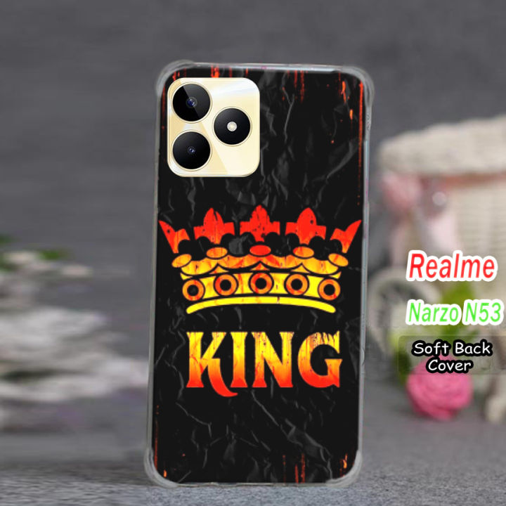 Realme Narzo N53 Back Cover Black - King 2Gud Soft Phone Case For Boys
