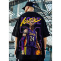 Yfashion Men Summer Loose T-shirt Los Angeles Lakers Kobe Printing Tops Large Size Short Sleeves T-shirt color. 