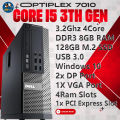 Core i5 3th Gen +8GB RAM+128GB M.2 SSD Windows 10 Ready to Use Dell 7010 Desktop. 