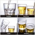 SET OF 6 PCS TRANSPARENT -220ML DRINKING Water Glass / Milk Glass / Plastic Drink Cup / Party Glass / Reusable Drinking/ Durable Plastic KITCHEN ACESSORIES. 