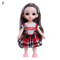 6 inches Doll Toy Exquisite Easy to Care Comfortable Touch 1/8 Big Eyes Doll for Entertainment. 