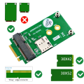 M.2 Key B to Mini PCI-E Adapter for 5G 4G 3G LTE GSM Module with NANO SIM Card Slot. 