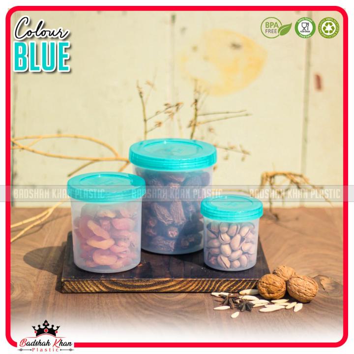 Premium Quality Smart Jar For Household - Transparent Plastic Container For Kitcher - Smart Jaar Box Large, Small & Medium - 250-ml, 550-ml, 900-ml