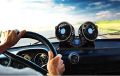 Universal Portable Dashboard Fan 12 Volt DC 2 Speed 360 Dual Head Fan. 