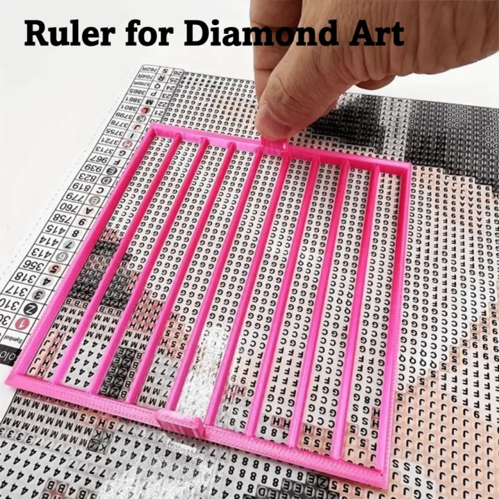 Dih Ruler New DIY Ruler for Diamond Art Non-Slip Textured Grid Tool Diamond ...
