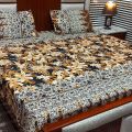 Cotton Crysal Double Bed Sheet Set -Double Bed Sheet -New Desion - Black Maple. 