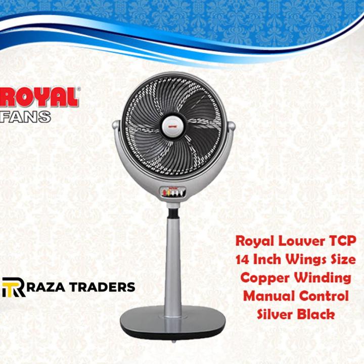 Royal Fans Standing/Pedestal TCP Louver Fan - Copper Winding - 14 Inch