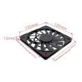 2X Mute 120mm 12cm PWM Cooling Fan Slim 12mm,New 120X120X12mm DC 12V 0.25A 1400RPM Computer PC Case Chassis Cooler Quiet. 