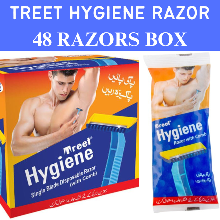 Hygiene Body Razor Treet Hygiene Razor 48 Pieces - Treet Hygiene Single Blade Disposable ...