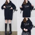 Korean Fashion European Station Autumn Loose Plus Size Clothes Female European Cargo Head In The Long Embroidery Alphabet Dress. 