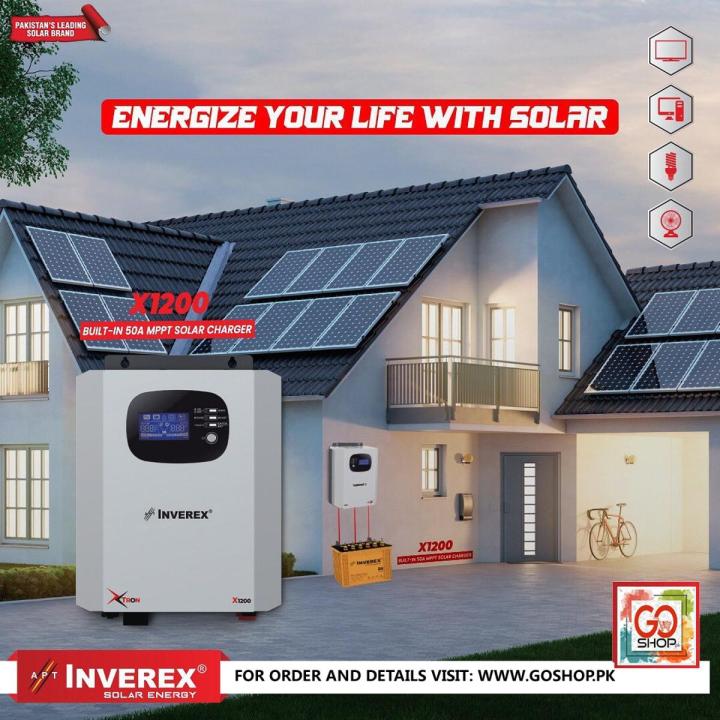 Inverex Inverter UPS Xtron X1200 - 900 Watts (BUILT-IN 50A MPPT SOLAR CHARGER)