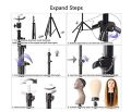 Hair Dummy Stand Tripod Training Mannequin Head Holder Iron Display Hair Stand Black. 