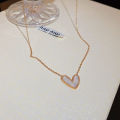 XL Japanese And Korean Ins Love Necklace Light Luxury Minority Design Choker Fashion Simple Necklace Wholesale. 