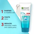 Garnier Skin Active Pure Active 3-in-1 Wash + Scrub +Mask, For Oily Skin, 100ml - Dissolve Dirt and Impurities. 