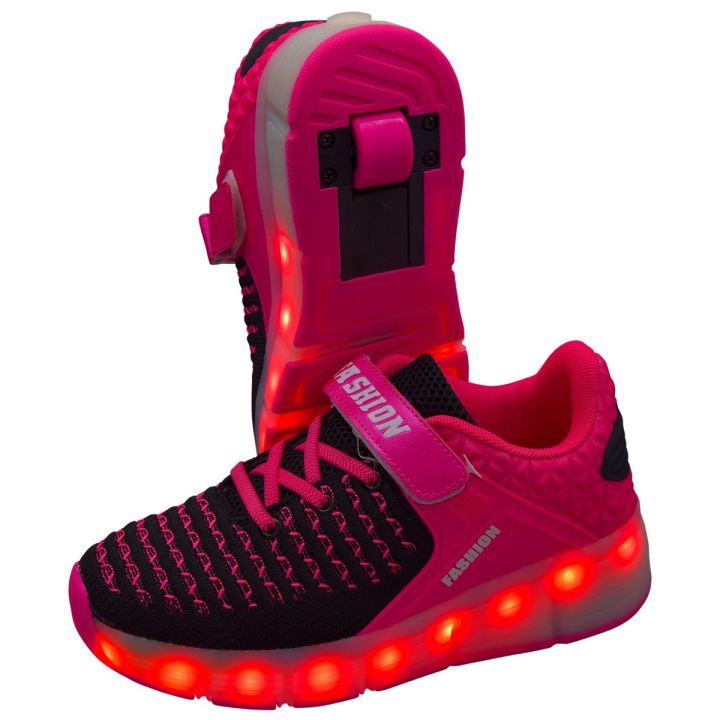 Fashion Shoes For Men Casual Partywear Single Wheel Roller Shoes (USB Rechargeable)  Lightweight For Men and Kids