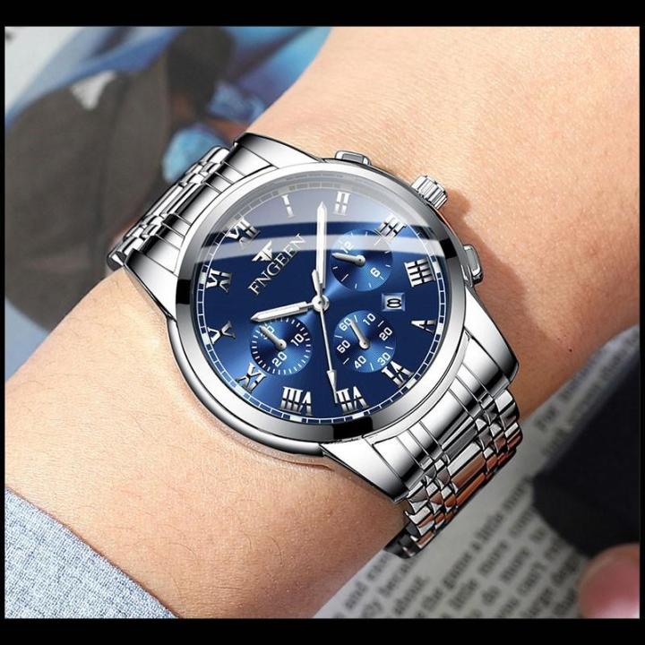 Fngeen%20Men's%20Fashion%20Steel%20Belt%20Quartz%20Calendar%20Luminous%20Casual%20Waterproof%20Watch%20-%20Image%208