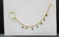 ASIAN BOLLYWOOD Indian Nath Chain Nose Ring Bridal Nath Nose Pins - Nathiya - Nose Nath - Naak Patti. 