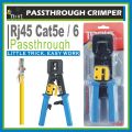 EZ RJ45 Crimp Tool Pass Through Cat5 Cat5E Cat6 Crimping Tool for RJ45/RJ12, CAT5, CAT5E, CAT6 Connectors. 