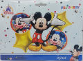 MICKEY MOUSE THEME FOIL BALLOON SET - PACK OF 5 FOIL BALLOONS - MICKEY MOUSE FOIL BALLOONS. 