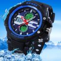 Epozz Male Digital Sports Watch Men Rubber Strap Waterproof Resistant Watch Big Dial Alarm Relogio Masculino 1310. 