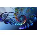 Size: 15 x 10 Inches - Colorful Peacock Wings Splash Love Scenery Pattern design Laptop Self Adhesive Skin and Wall Sticker- PVC Stickers for Decor decoration Lovers -  Printed Multi color. 