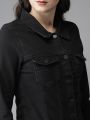 HOME SHOPPING 5   Women Black Washed Denim Jacket. 