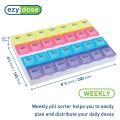 28 Days Pill Box – Weekly Organizer for Right Doses & Convenient Medication Management. 