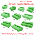 5Pair 15EDG KF2EDG 3.5mm 3.81mm 3.96mm 5.08mm Screw Terminal Block 2-12Pin Male Plug Female Socket Pin Header Wire Connector. 