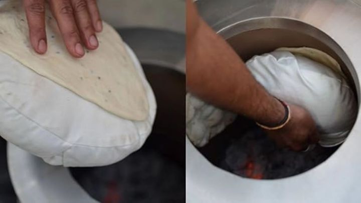 Tandoor Gaddi - Naan Pillow - Tandoori Roti Oven Cushion - Removable Cover naan gaddi cushion for tandoor ovens - with handle and cover - tandoori naan 3