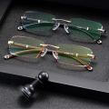 Presbyopia Glasses High Definition Frameless HD Reading Glasses Anti Fatigue Anti Blue Glasses for Men's Office Use Daily. 