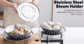 Stainless Steel Steamer Tray Rack Plate Steam Cooking Stands Pot Steaming Tray Stand Kitchenware Cooking Tools. 