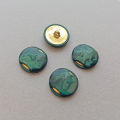 4-Pieces Fancy Dark Green Novelty with Golden Shank Elegant Buttons | Fancy Buttons for Men/Women Kurta, Kurti | Ladies and Gents Suit, Coat, Shirt Buttons | Fancy Buttons. 