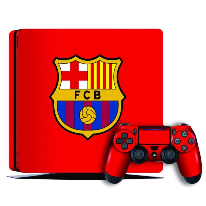 ps4 slim skin barcelona club design with 2 controller skin