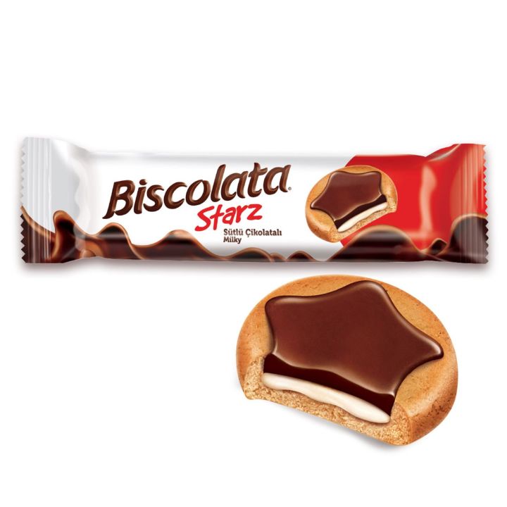 Biscolata Starz Milk Chocolate Covered Biscuit 82Gm