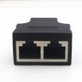 RJ45 1 To 2 Ways Ethernet LAN Network Splitter Double Adapter Ports Coupler Connector Extender Adapter Plug Connector Adapter. 