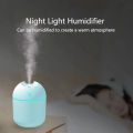 Portable Mini Air Humidifier USB Desktop Humidifier for Car Bedroom Air Diffuser Fogger Mist Maker Sprayer with LED Night Lamp. 
