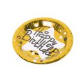 Happy Birthday Printed Disposable Serving Paper Plates Collection For Kids Tableware Sets Deserts Cake Snacks Party Plate Born Day Celebration Event Decoration Enjoy Lunch Dinner Boys, Girls Home School & Office Parties Attractive Designs Decor Supplies. 
