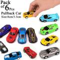 Pack of 6 Pcs - Pull Back Plastic Car Toy Set for Kids and boys Pullback Cars Toys. 