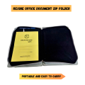 Premium Office Rexine Zip Folder | Stylish & Durable File Organizer Portfolio Bag for Men | Octagon Traders. 