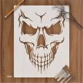 Evil Skull Stencil Scrapbook, Wall Painting, Coloring Embossing Album Decorative Template.. 