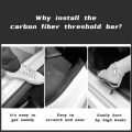 4pcs Universal Car Door Side Step Threshold Sticker Carbon Fiber Threshold Strip Protection Sticker for toyota. 
