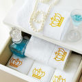 Embroidered Crown White bath towel 5stars Hotel Towels 100% Quality Towel Washcloths towels bathroom Ladies face wash soft towel. 
