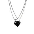 Two Piece Cute Brick Heart Pendant Necklace Design Lego Heart Necklace For Women Men Girl Boy Jewelry. 