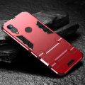 For Huawei Y6 Prime 2019 Back Cover Shockproof Hybrid Armor Stand Holder Design Hard Plastic Soft TPU Silicone Bumper Protective Phone Case. 