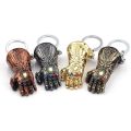 Avengers Thanos Infinity Gauntlet Keychain Disney Superhero Iron Man Infinity Gloves Keyrings Car Pendant Key Holder Accessories. 