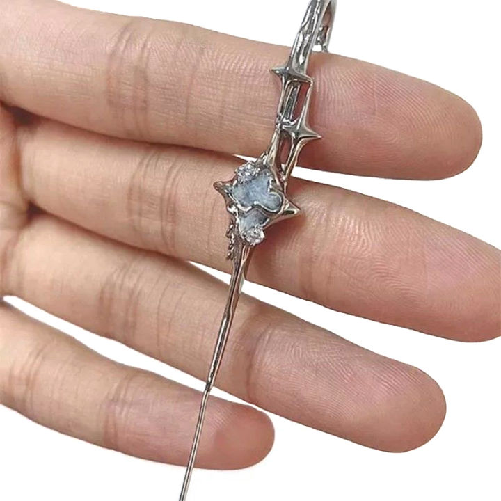%E3%80%90Shop%20Now%20and%20Save%E3%80%91%201Pc%20Puncture%20Auricular%20Plush%20Four%20Eight-Pointed%20Stars%20Design%20Cold%20Wind%20Advanced%20Ear%20Hook%20Earrings%20Ear%20Bridge%20-%20Image%202