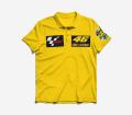 moto gp vr46 polo shirt yellow. 